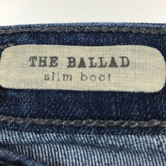 AG Adriano Goldschmied Ballad Slim Bootcut Jeans 26R Womens Dark Wash Denim - Picture 13 of 15